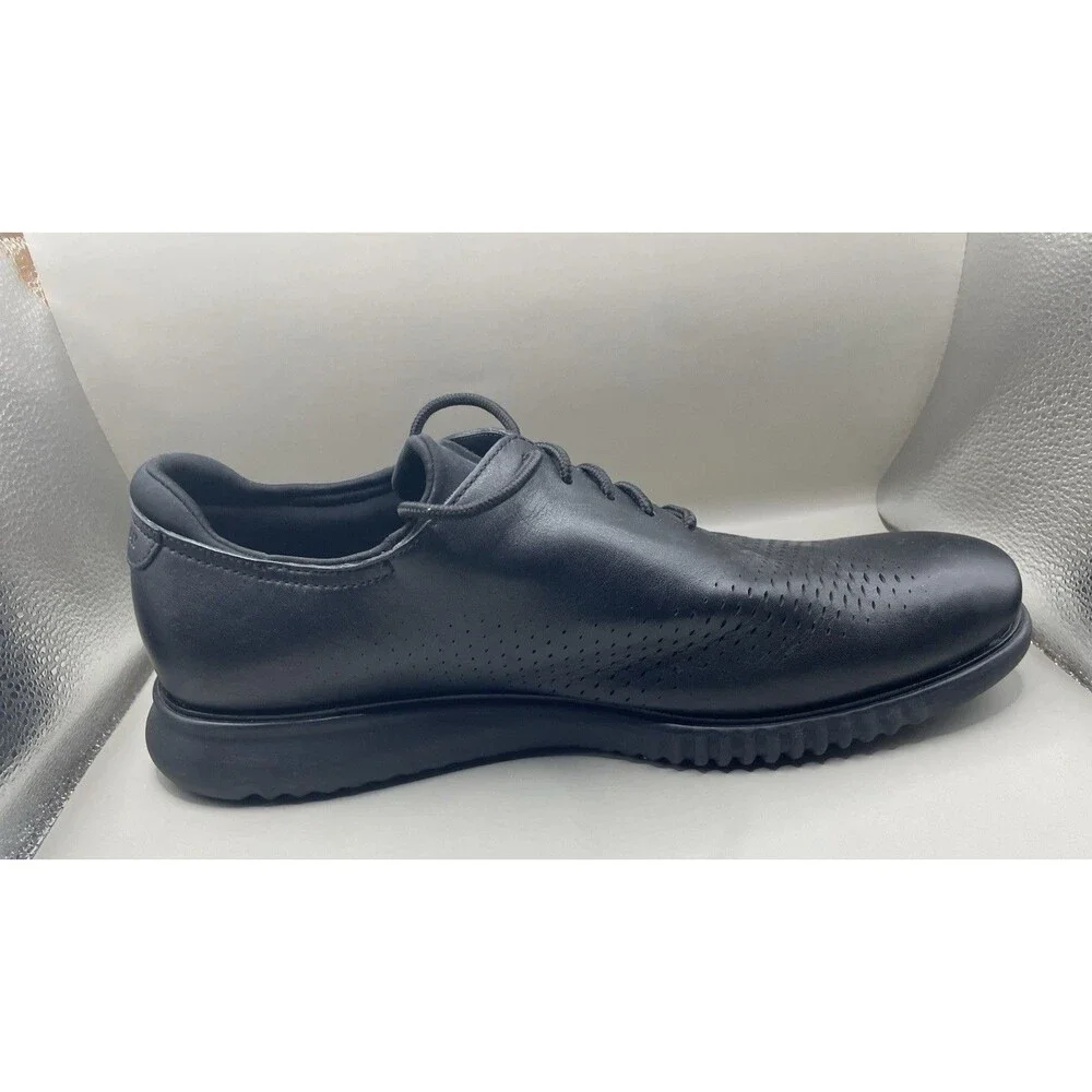 Cole Haan 2.ZeroGrand Lined Laser Wingtip Oxford Mens 13 W Wide Black C23832 EUC